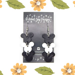 Mouse 3-Tier Dangle Earrings *Multiple Colors*