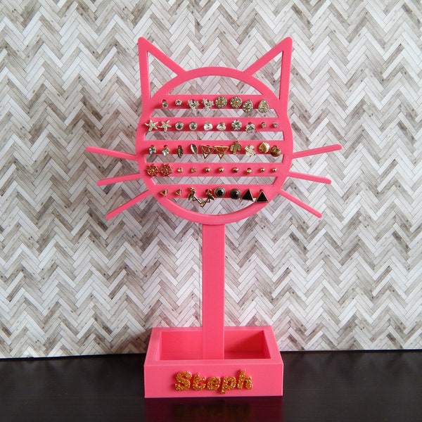 Personalized Cat Earring Stand *Multiple Colors*