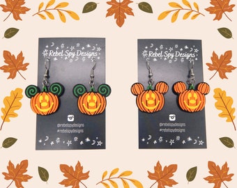 Mouse Pumpkin Earrings