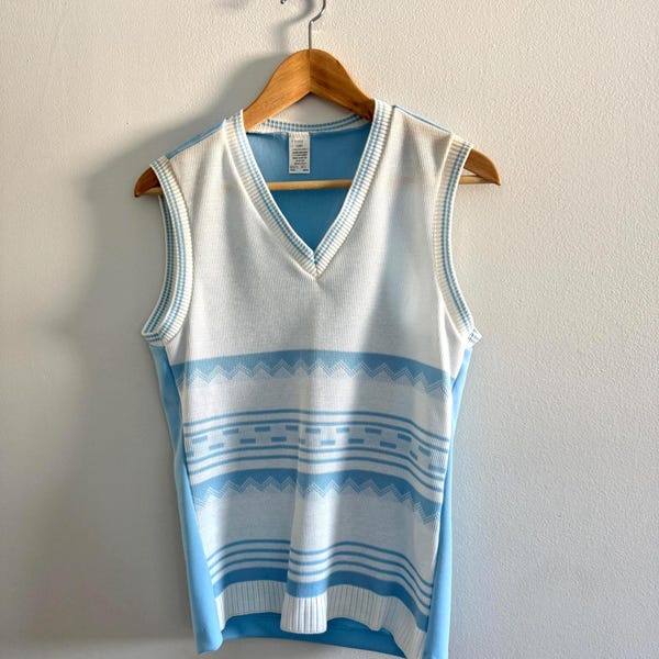 Gilet in maglia vintage / Gilet in maglia geometrica in stile Gucci