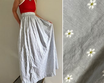 Vintage handmade Prairie Skirt | Handmade Gunne Sax Style floral Maxi Skirt
