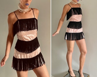 Drop Waist Fringe Dress 70s - Etsy