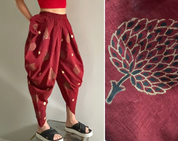 Authentic Indian Harem Pantsred Harem Pantstapered One Size Draw String