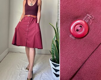 button front skirt etsy