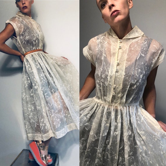 Antique 1900s Organza Dress| Vintage Edwardian Org