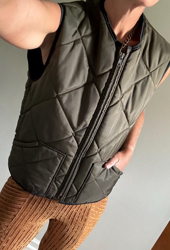 Vintage quilted Vest liner | Quilted Liner w