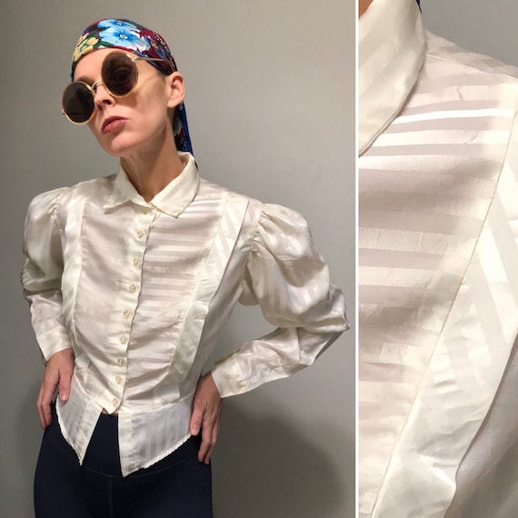 Vintage Edwardian Blouse| Gunne Sax Style Blouse|