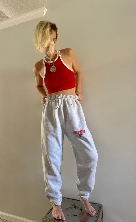 Vintage Champion Jogger Sweatpants | White Sporty… - image 5