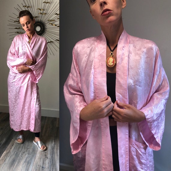 Vintage Pink Silk Kimono| Authentic silk Japanese