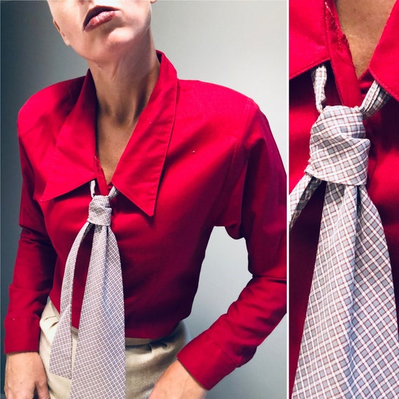 Vintage Secretary Blouse with Pussy Bow| Gunnesax