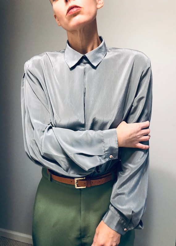 Vintage Puff Sleeve Secretary Blouse| Gunnesax Sty