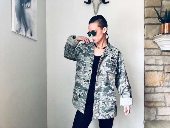 VTG Army Camo Jacket, US airforce military digita… - image 2