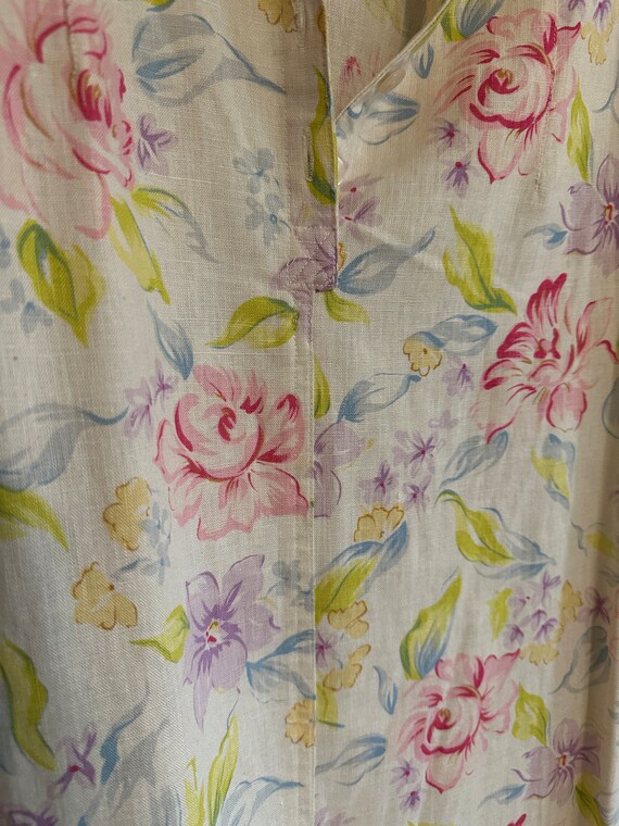 Vintage Liz Claiborne Linen Dress | Floral linen … - image 9