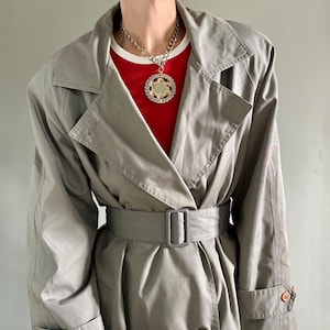 khaki Trench Coat | vintage 80s trench coat