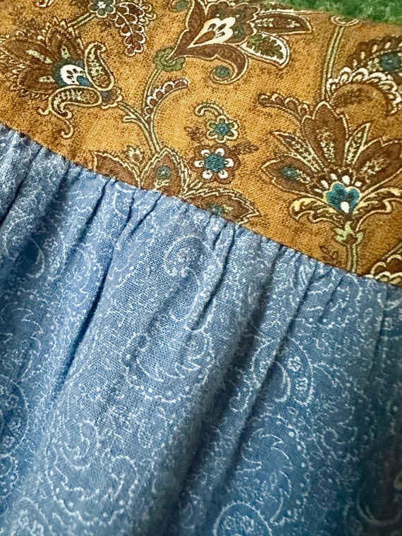 Vintage Tiered Pattern mixed Prairie Skirt | Hand… - image 8