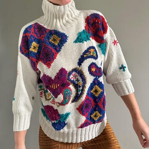 80s White Turtleneck - Etsy