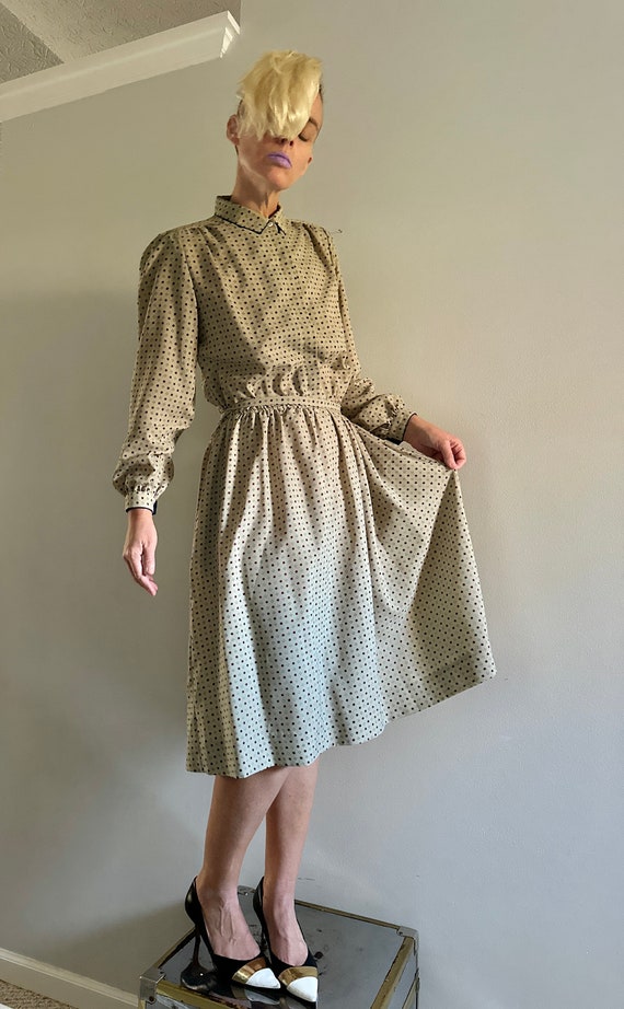 Vintage 70s Puff sleeve Dress |Gunne Sax style dr… - image 2