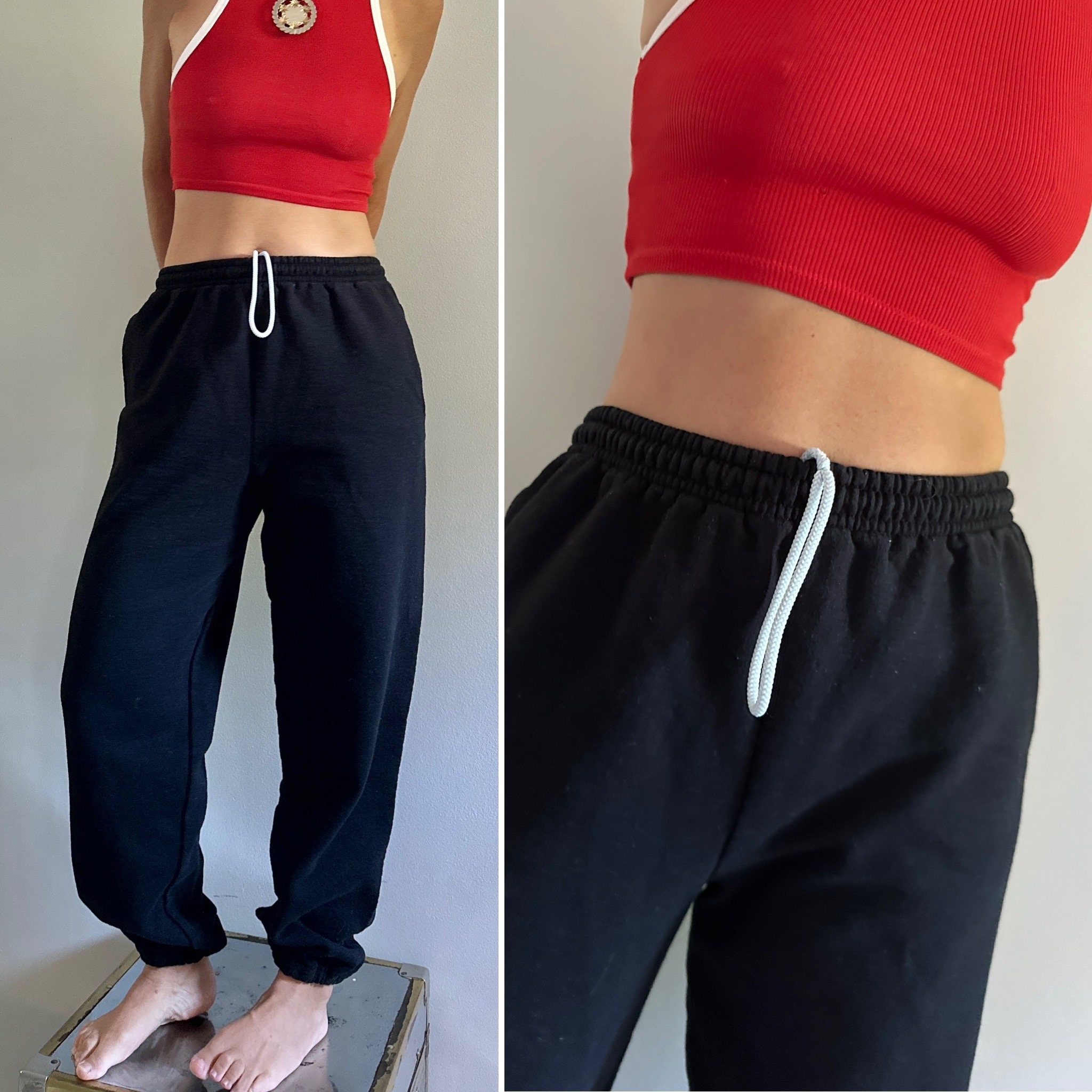 Black rosa sweatpants hotsell