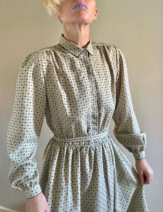 Vintage 70s Puff sleeve Dress |Gunne Sax style dr… - image 3