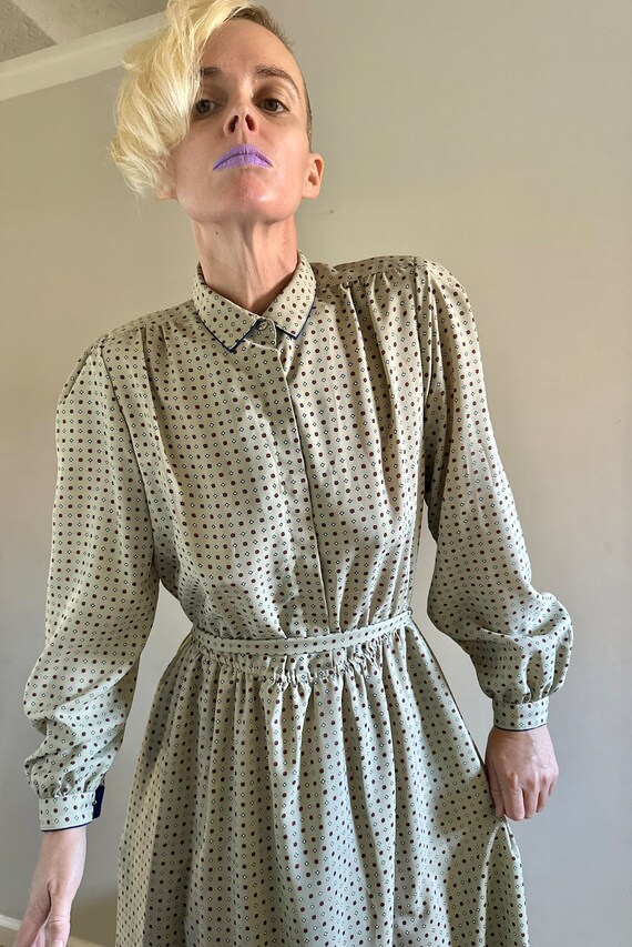 Vintage 70s Puff sleeve Dress |Gunne Sax style dr… - image 4