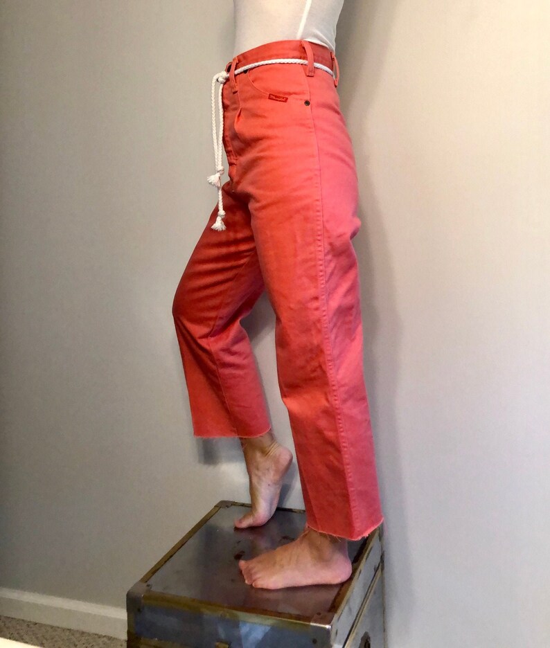 70s High Waisted Coral Wranglers 27W x 25L