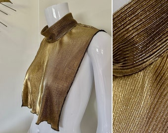 Vintage Metallic Gold Turtleneck Dickie| Turtleneck collar under-layer