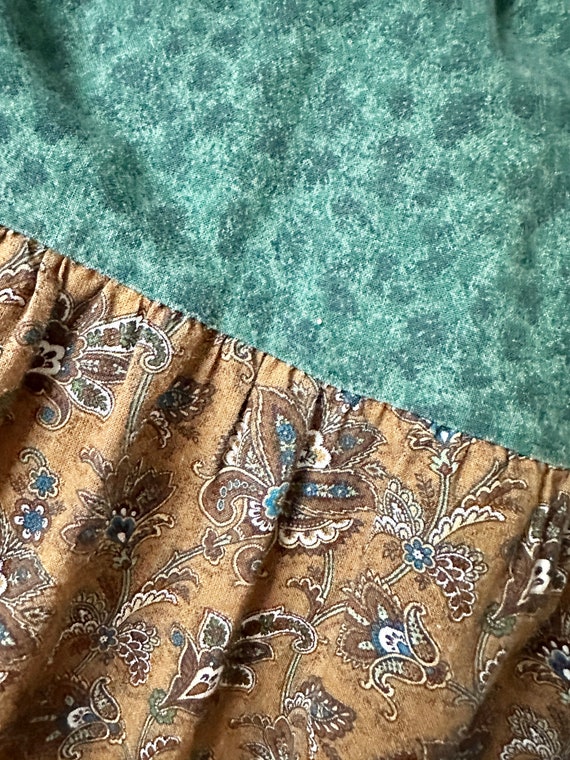 Vintage Tiered Pattern mixed Prairie Skirt | Hand… - image 9