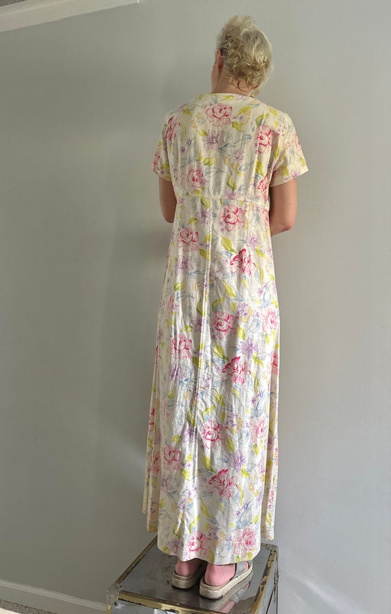 Vintage Liz Claiborne Linen Dress | Floral linen … - image 8