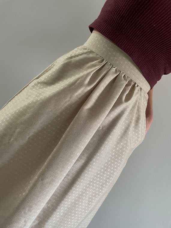 Vintage 70s Vicky Vaughn Skirt | USA made Khaki J… - image 3