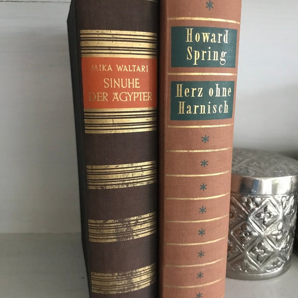 2 Alte große Bücher Spring WaltariDeko Bundle Vintage Bücher, Vintage Books, Junk Journal, vintage Paper