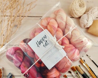 GRETA  Hand Dyed Merino Yarn Set, 500g