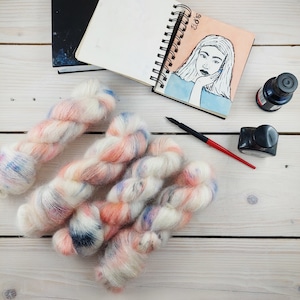 RENÉ... Handgefärbtes Super Kid Mohair mit Seide