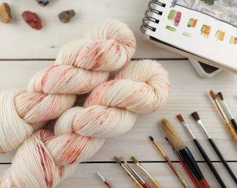 GABI ...  Hand Dyed Yarn, Merino Fingering Single