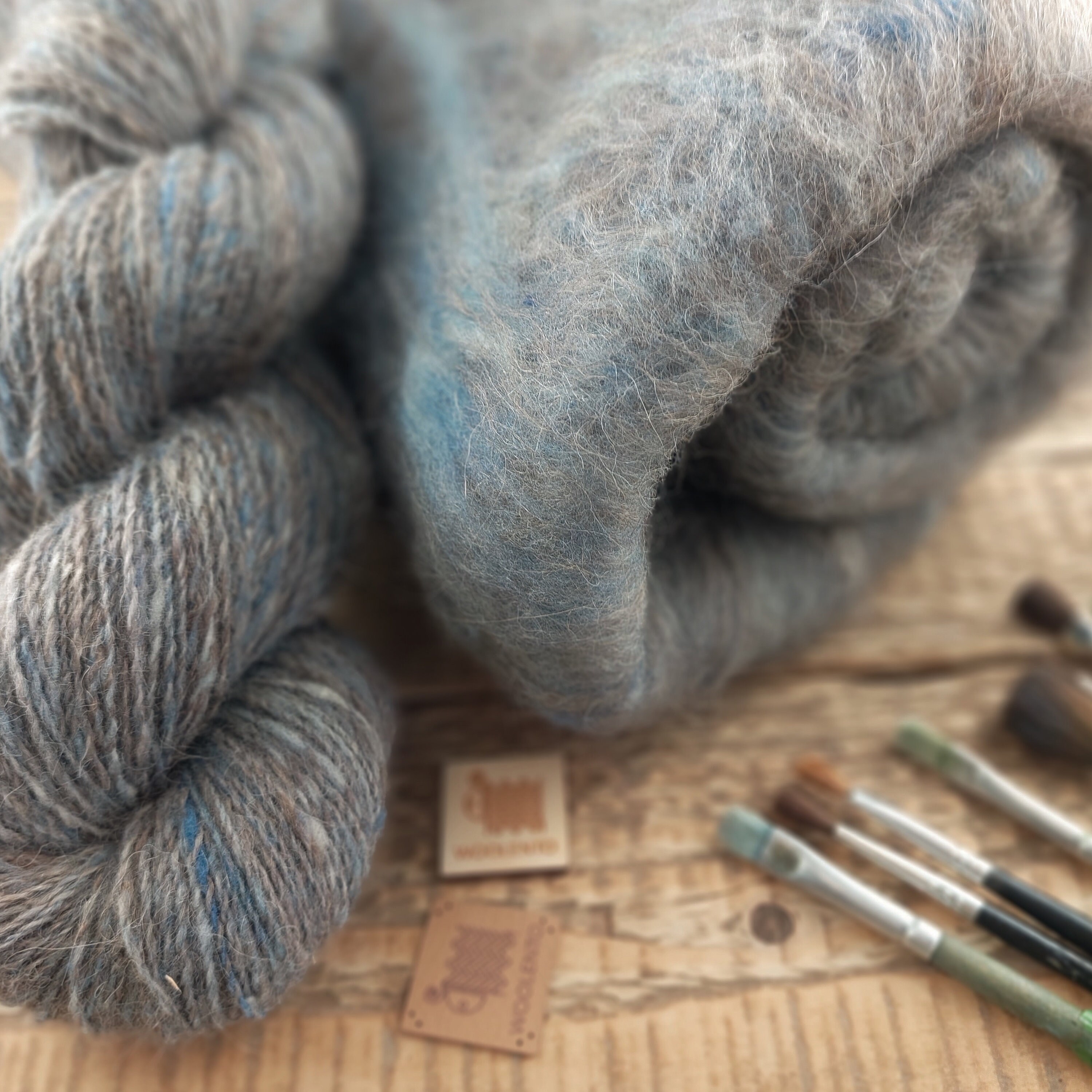 Handspun #15 - Blend of Wool, Alpaca and Kid Mohair - Etsy Israel