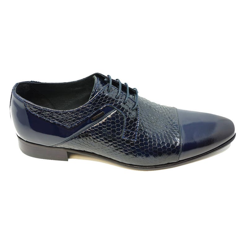 Futoli Men Handmade 100/% Genuine Leather Oxford Tuxedo Derby Dress Shoes Snake Skin Accent Zep Shoes