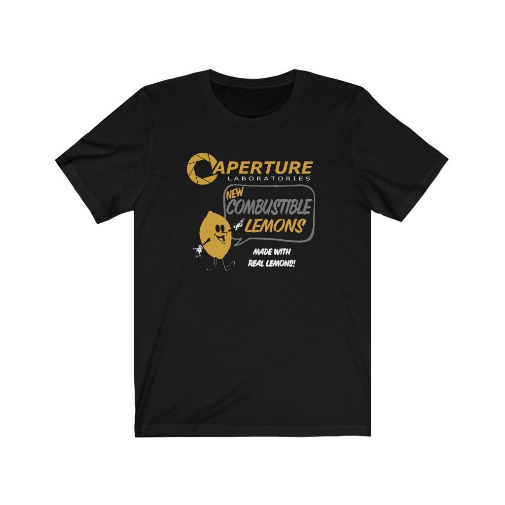 Aperture Combustible Lemons Portal Inspired Unisex Jersey Short