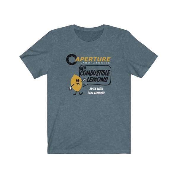 Aperture Combustible Lemons Portal Inspired Unisex Jersey Short Sleeve Tee Shirt