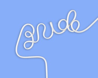 XXL White Bride Straw | XL Bachelorette Party Bride Straw Party Decorations Bride to Be Gift Bach Decorations Shower Hen Party Favor Decor