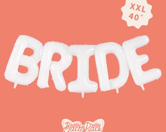 The XXL Bride Balloon Kit | 40 inch | Bachelorette Party Decorations, Bach Backdrop, Bride Letter Banner, Engagement Party, Bridal Shower