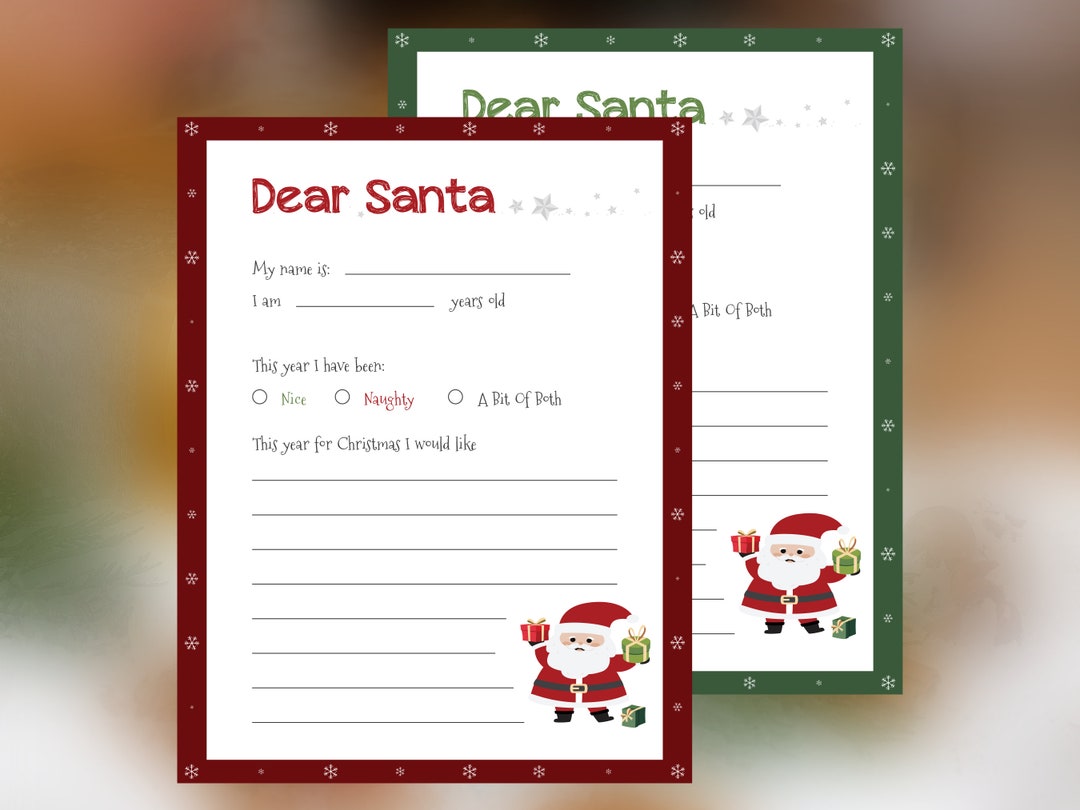 Letter to Santa / Letter to Santa Template / Santa Letter Template