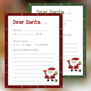 letter to santa / letter to santa template / santa letter template / letters to santa/ letter to santa printable / dear santa letter /