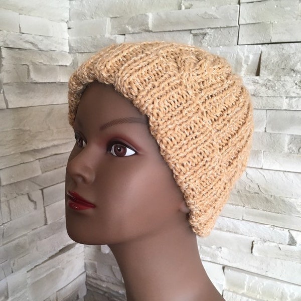 Bonnet femme torsadé tricot