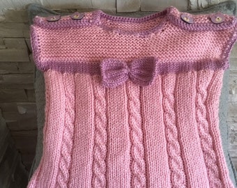 Robe bébé fille tricot 12-18 mois