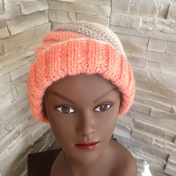 Bonnet tourbillon femme tricolore