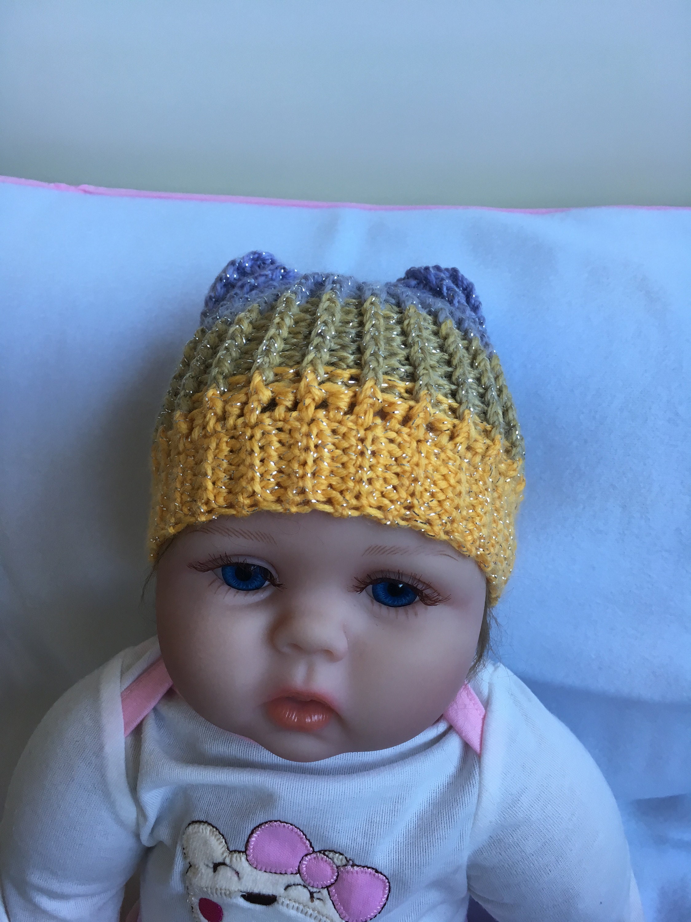 Bonnet Bebe Avec Oreille Etsy France