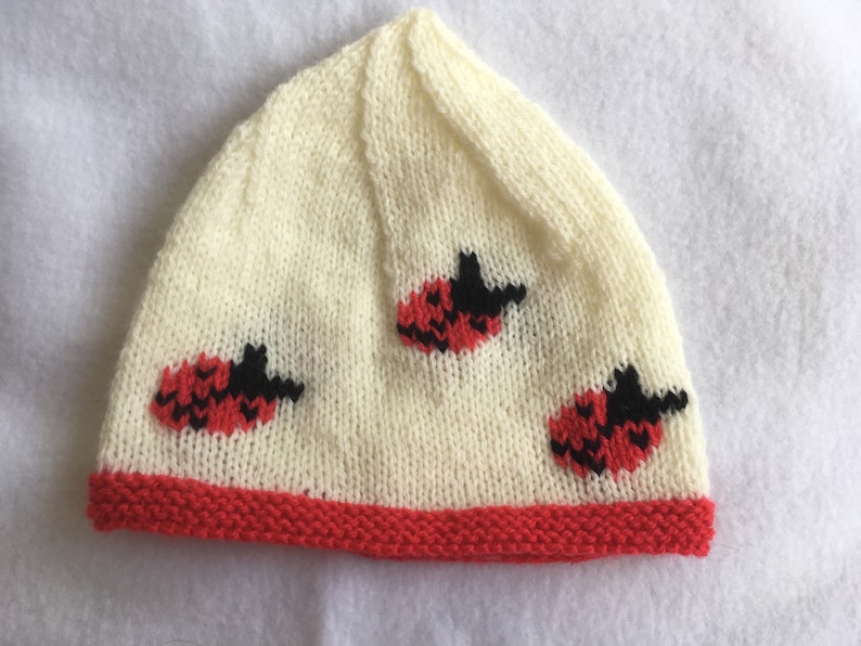Set layette beanie slippers ladybug shoes 3-6 months ON COMMANDE