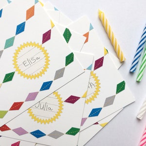 Postkarte Karte Einladung Girlande