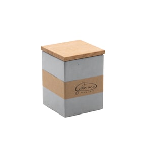 Würfel Beton & Eiche für Make Up Pads, Wattestäbchen, Zahnbürste, Zahnpasta, Blumentopf, stiftehalter