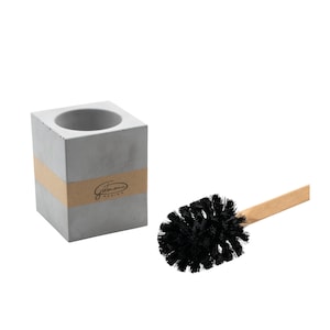 WC Brush Set Brush Made of Concrete and Oak Brush Set Toilet Toilet Brush