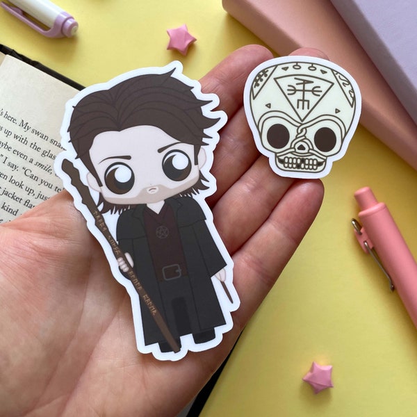 The Dresden Files - Harry Dresden & Bob the Skull Vinyl Sticker Set - inspired by the book series | Urban Fantasy | Bookish Gifts | Wizard